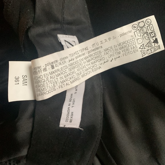 Zara Black Wide-Leg Tailored Pants - Picture 5 of 5